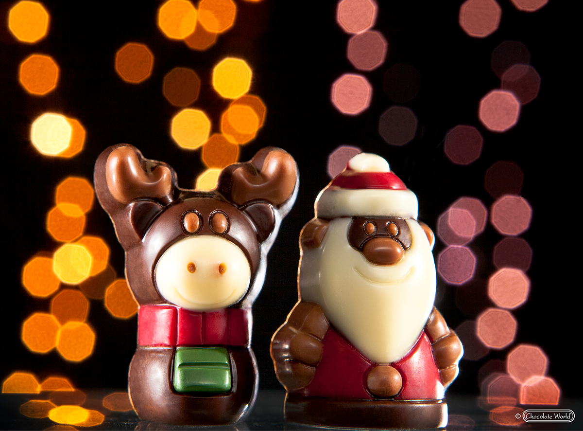 Moules Chocolat Renne Rudolph et Père Noël Chocolate World