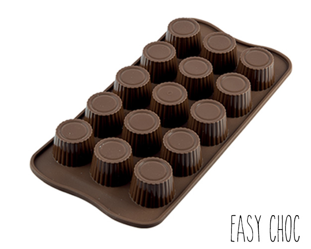 Moule à Chocolat 15 Ronds Nervurés Easy Choc - Silicone Spécial Chocolat