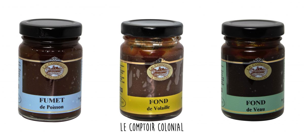 Fond de veau, fond de volaille, fumet de poisson Ariake