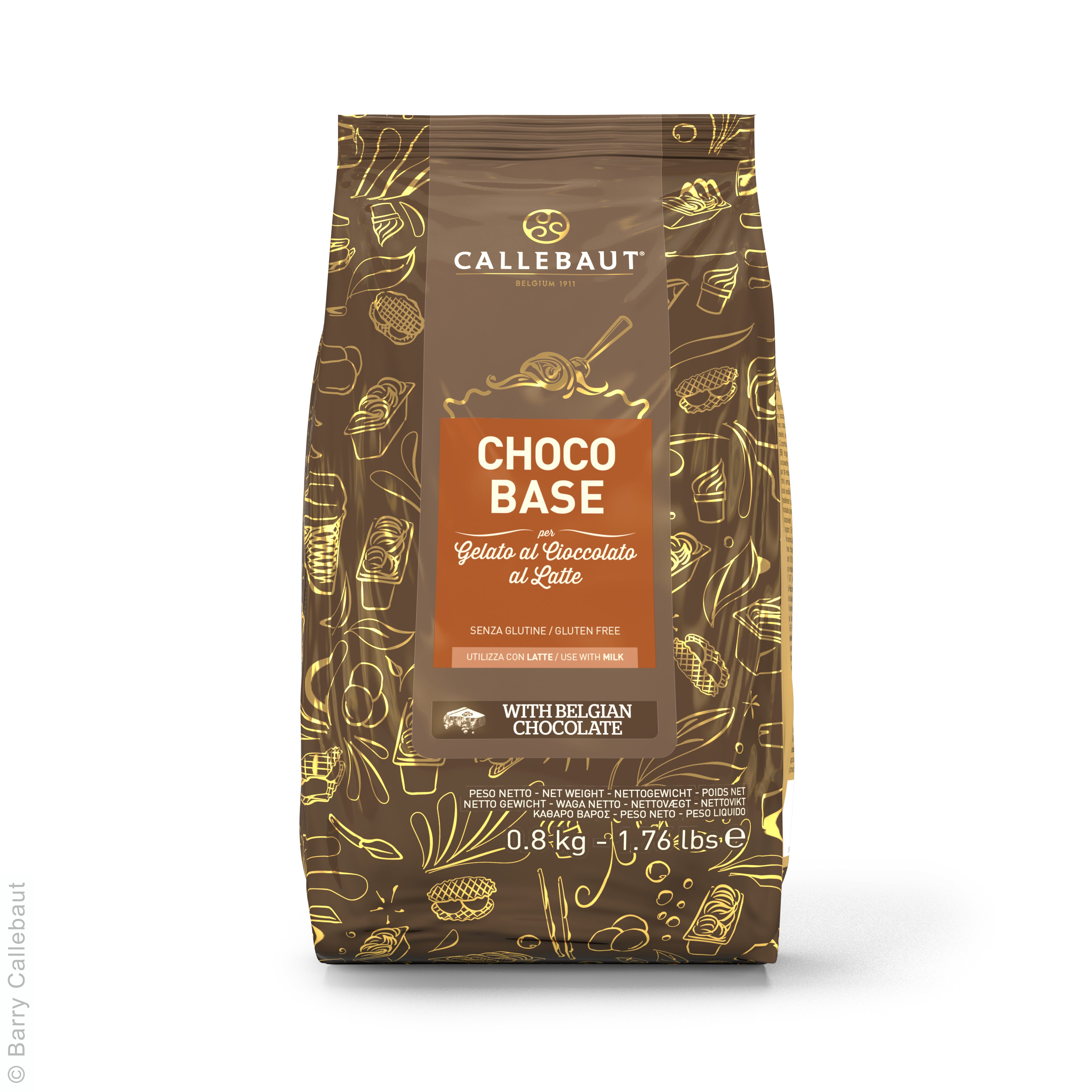 Choco Base pour Glace au Chocolat au Lait 800g Callebaut