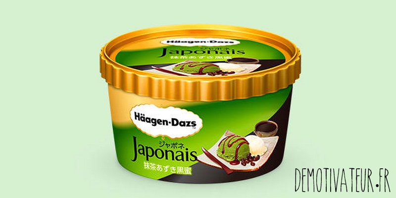 Glace aux haricots rouges et au matcha