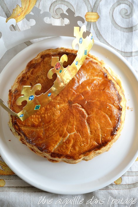 Galette des rois vue du dessus.