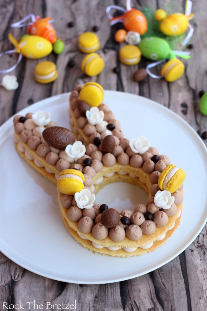 Gâteau rigolo lapin aux ganaches gourmandes.