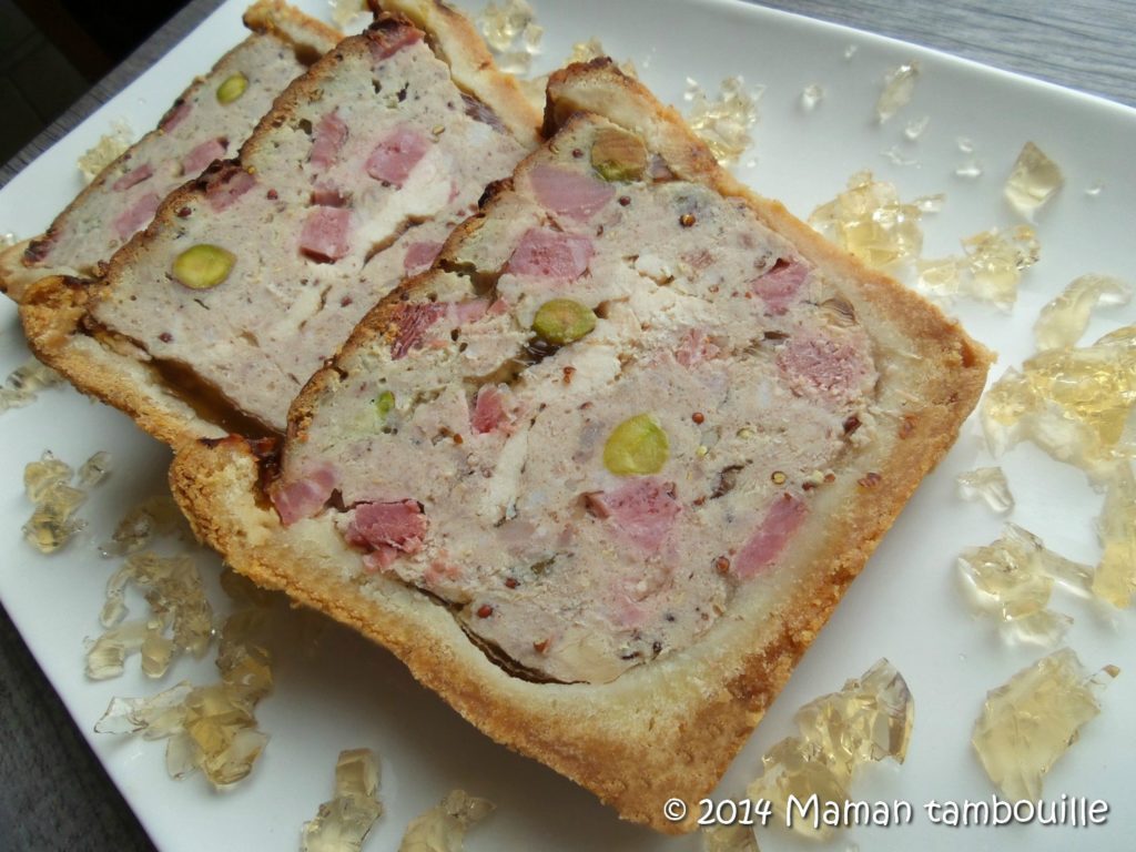 Pâté en croûte poulet, moutarde, pistache de Maman Tambouille.