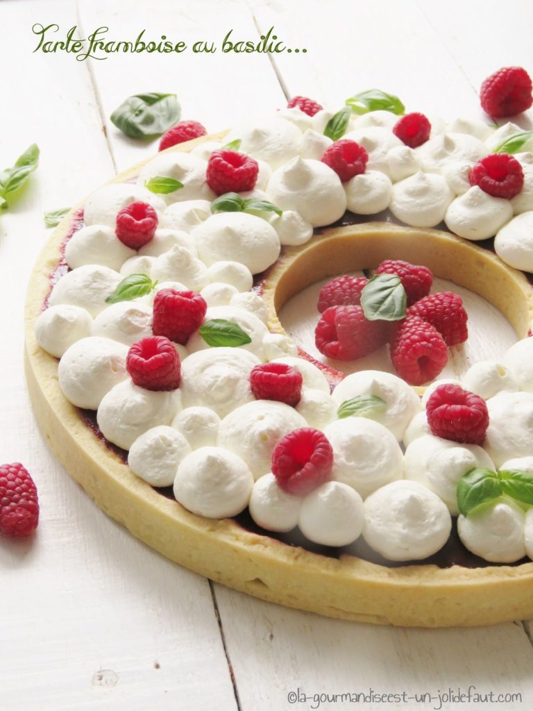 Recette tarte à la framboise et au basilic