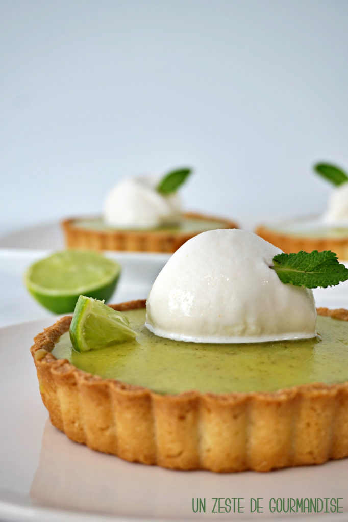 tartelette et sorbet citron