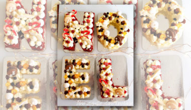 Recette Letter Cake Noël biscuit Joconde et biscuit au chocolat