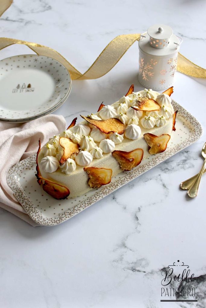 Dessert de fêtes : entremets aux poires. 