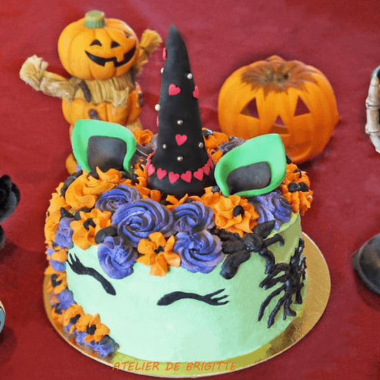 Gâteau Licorne d'Halloween