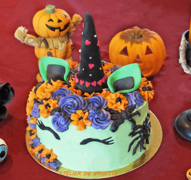 Gâteau Licorne d'Halloween