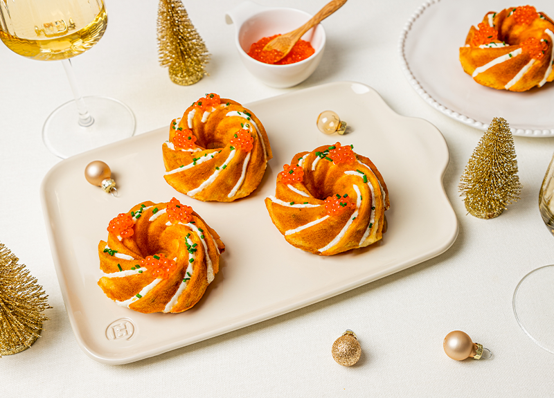 Cakes au saumon fumé et fromage de chèvre