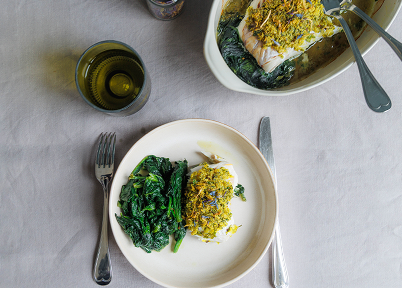 Poisson blanc au four