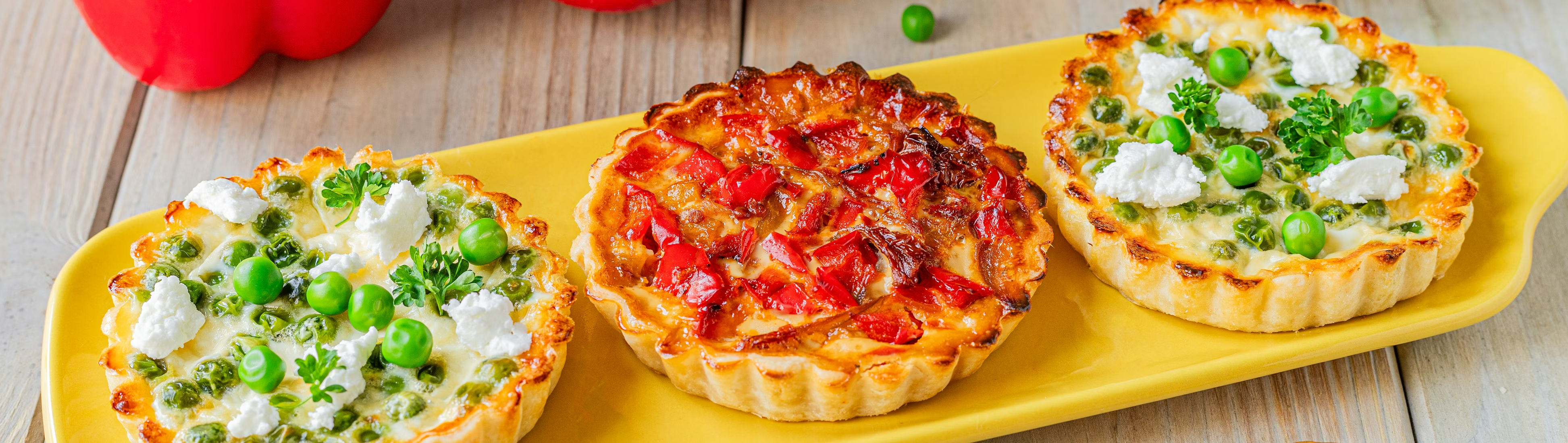 Mini quiches de printemps et été