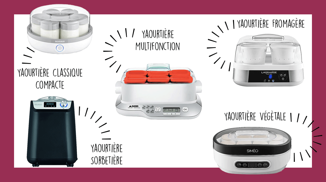 Les différents types de yaourtières