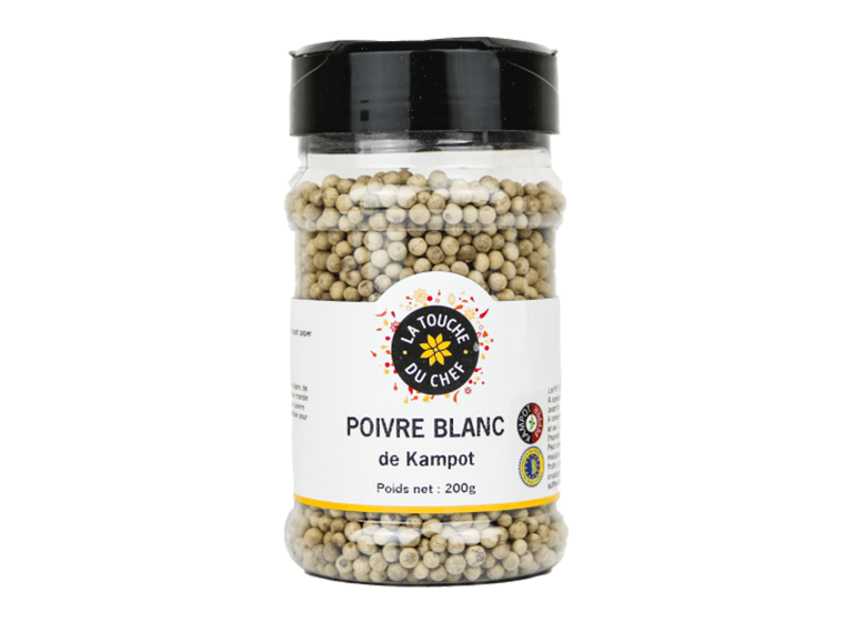 Poivre blanc entier IGP Kampot - achat, recettes et bienfaits