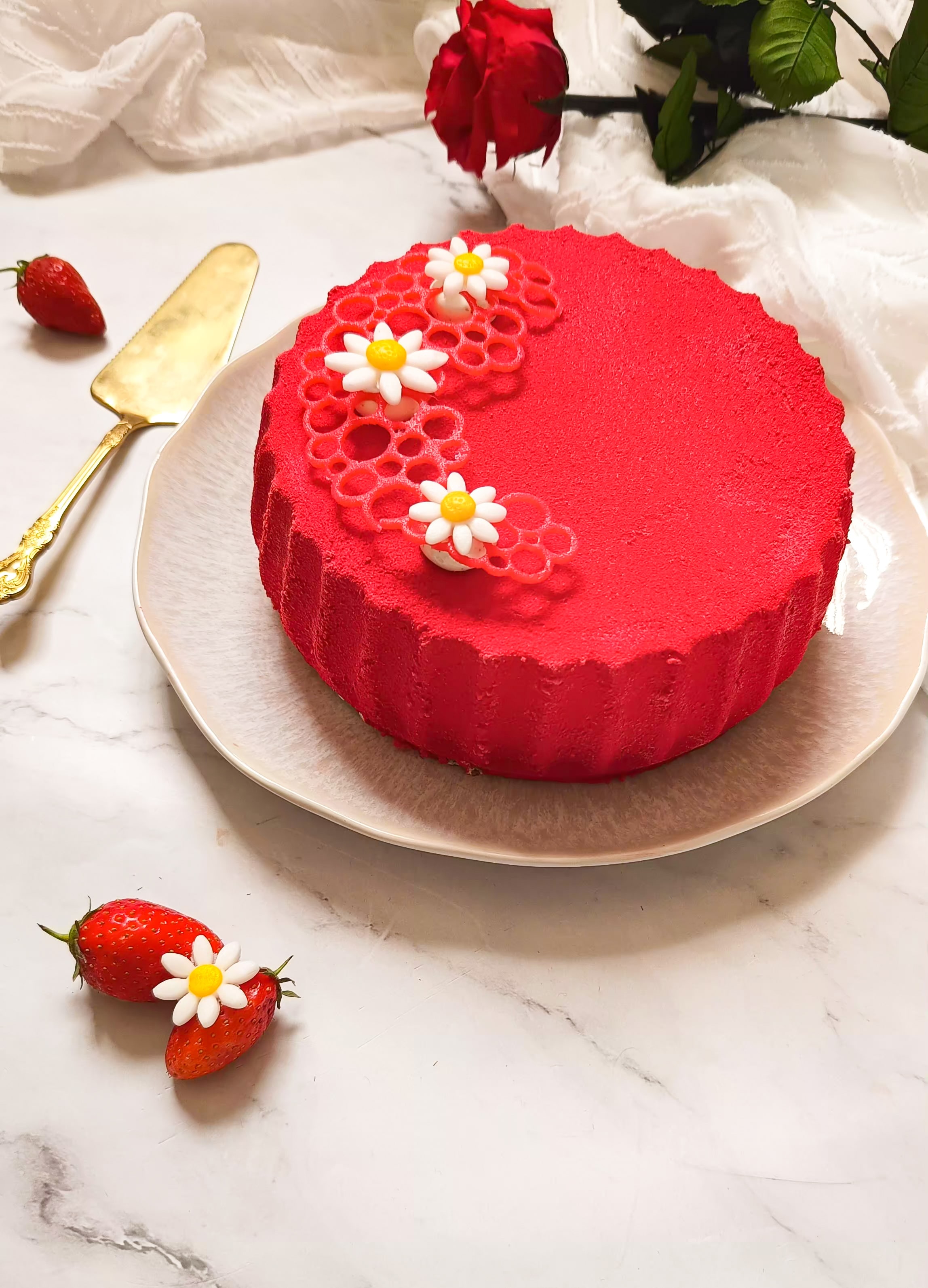 recette entremets fraise pistache
