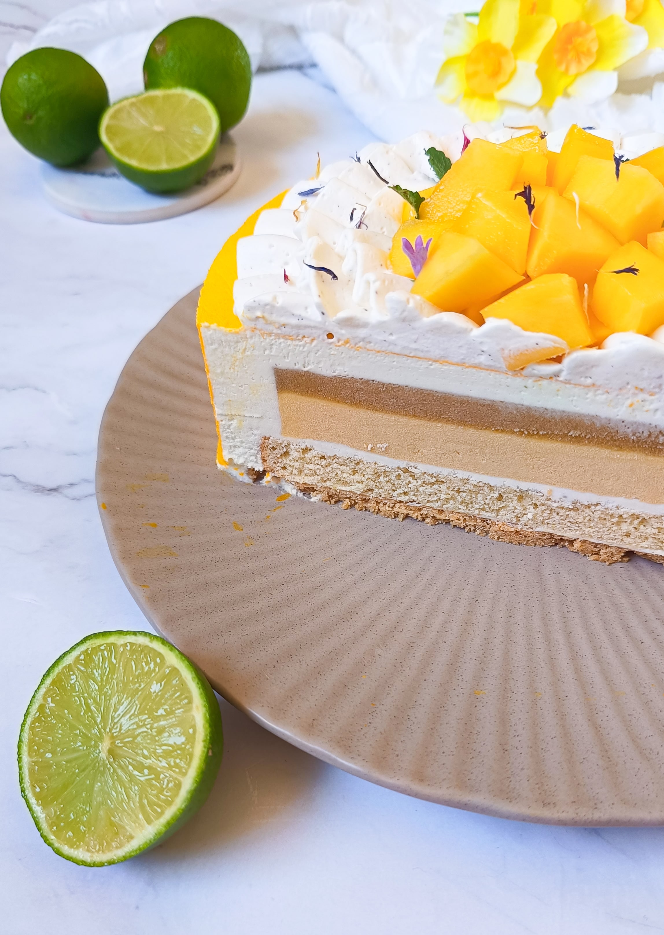 Recette entremets aux fruits exotiques