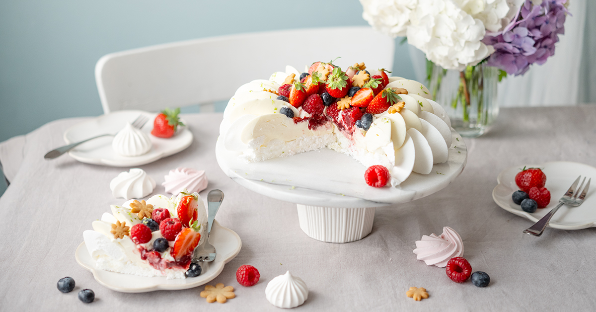 Pavlova aux fruits rouges