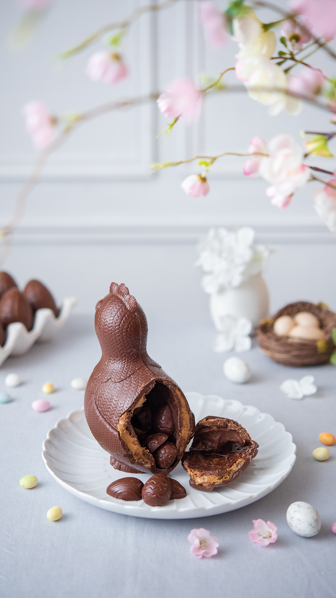 Chocolat de Pâques : poule fourrage spéculoos