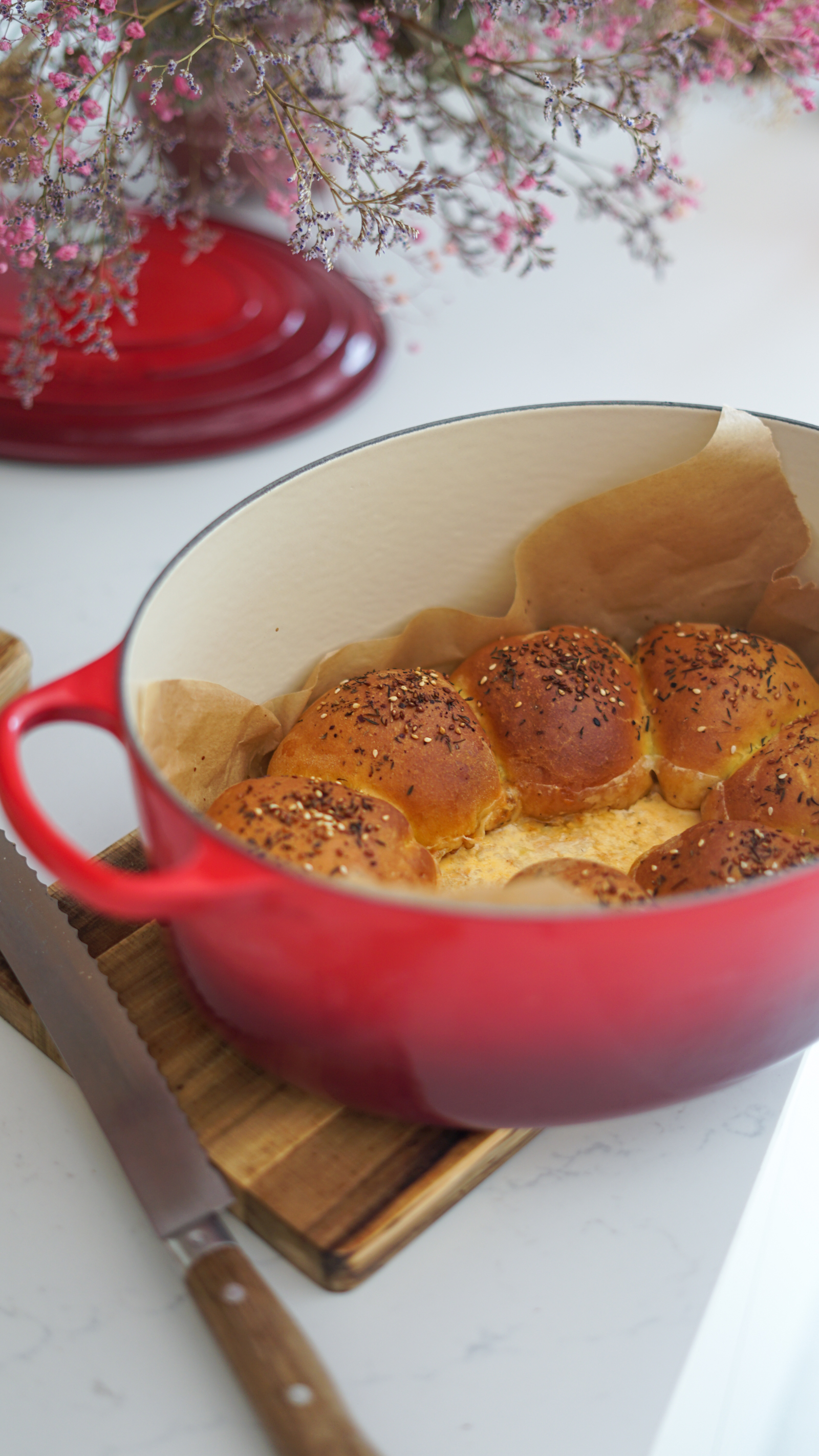 Brioches au fromage en cocotte