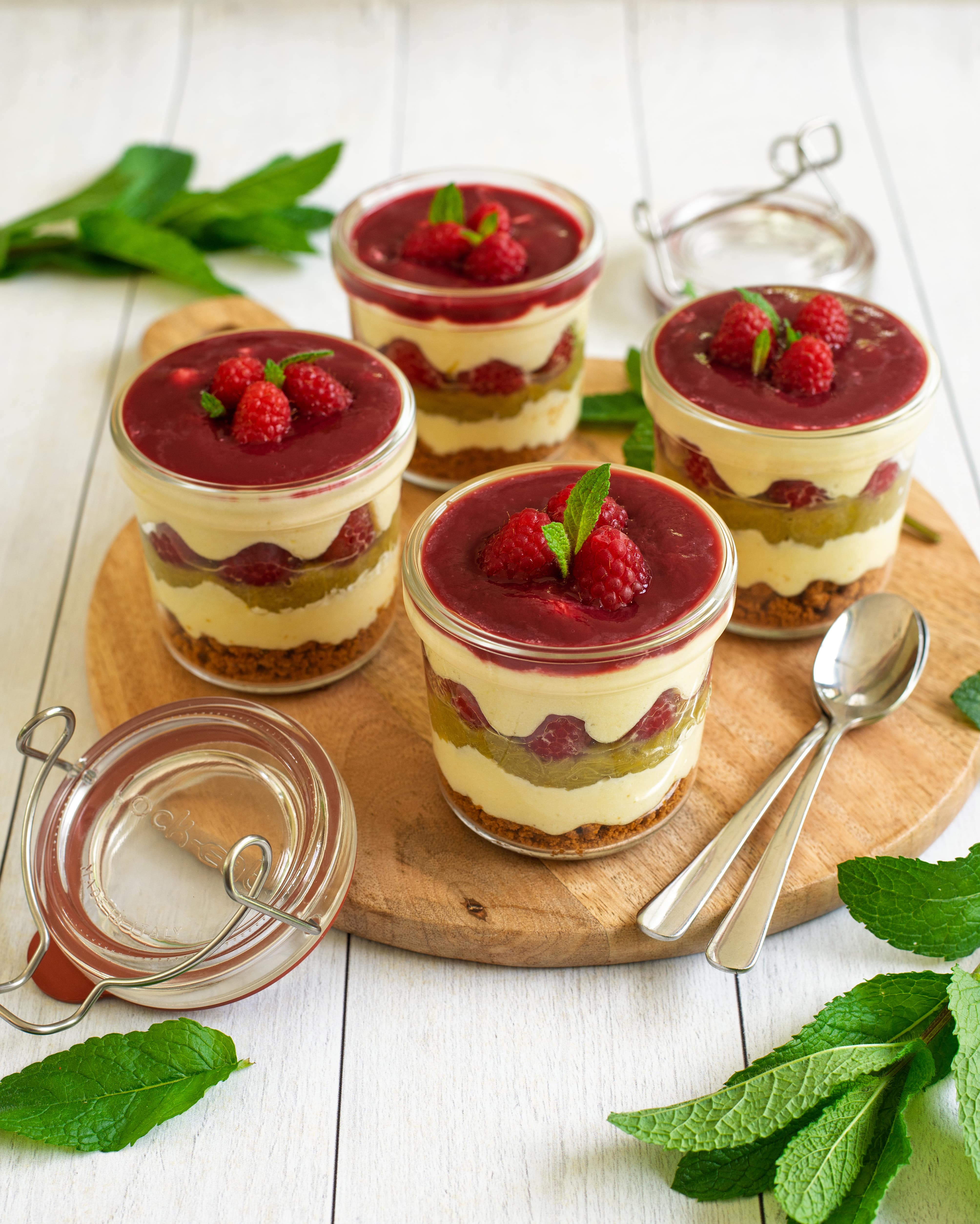 Tiramisu framboise rhubarbe
