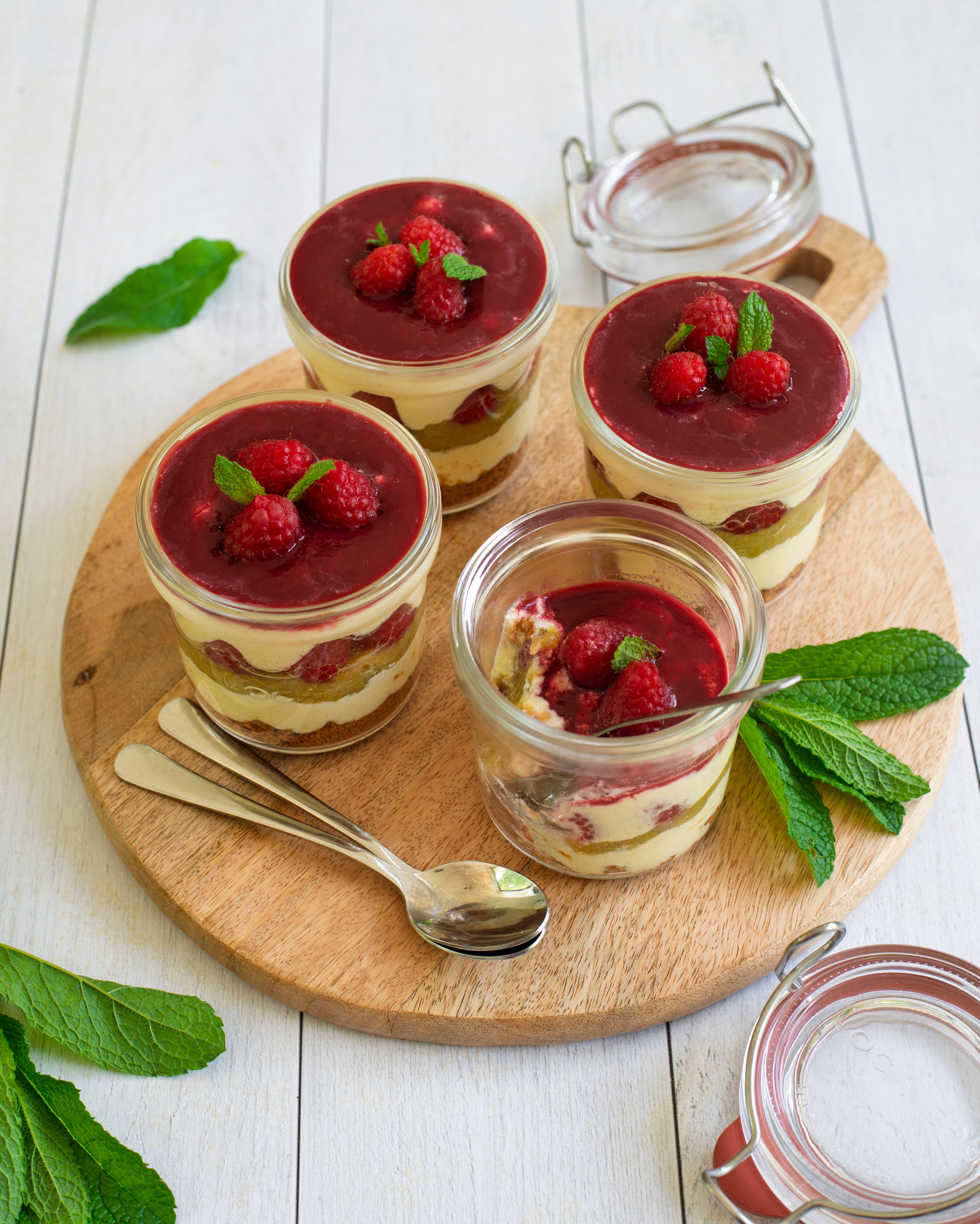 Recette tiramisu framboise rhubarbe