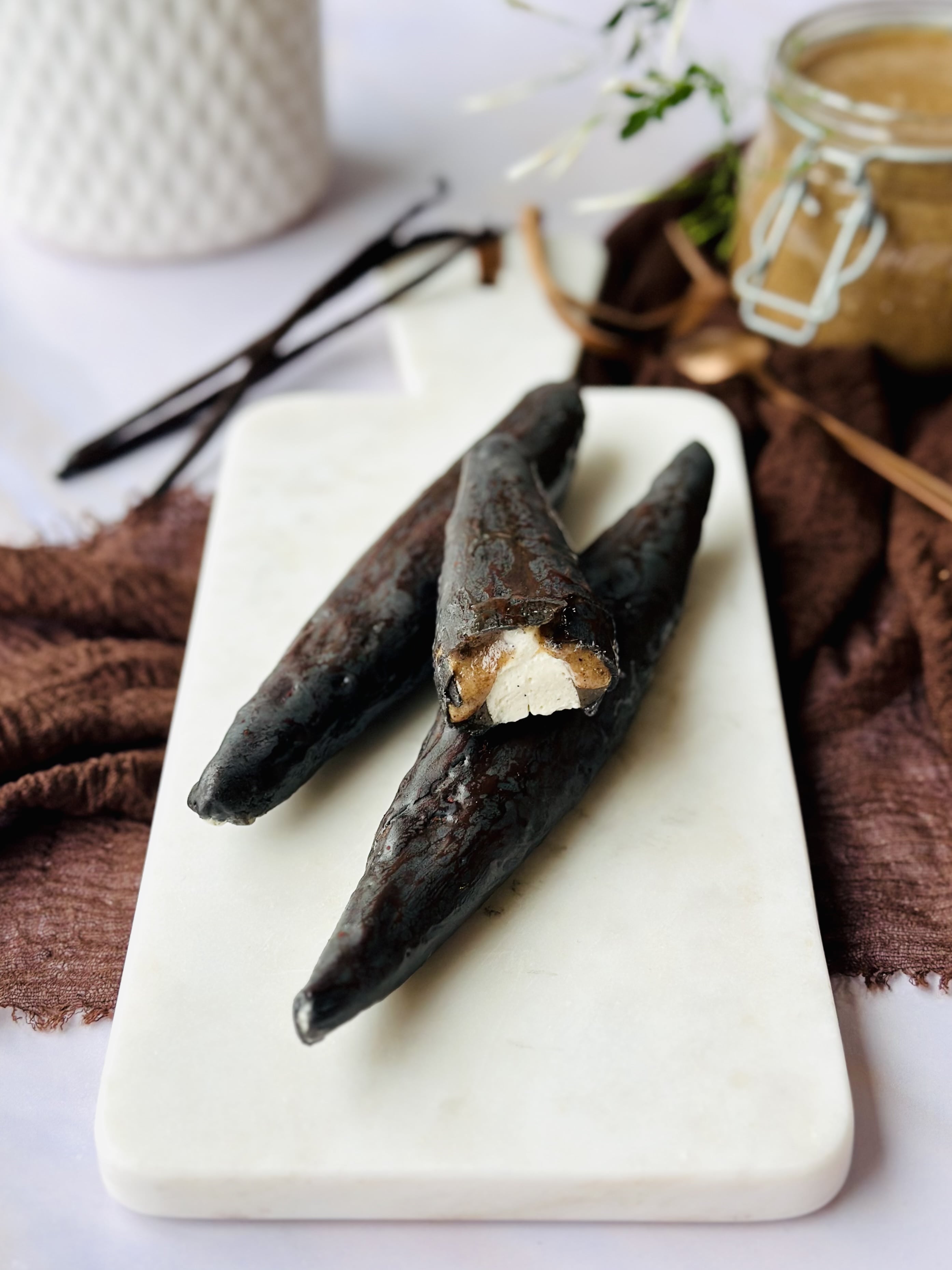 Entremets trompe-l'œil vanille et chocolat gold
